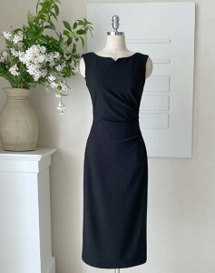 �y���������z�A�C�A���}���yI AM MARI�zMorian Notch Shirring Span Sleeveless One Piece / �����A���m�b�`�V���[�����O�X�p���m�[�X���[�u�����s�[�X�y�����V���b�v�z