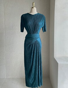 �y���������z�A�C�A���}���yI AM MARI�zEnnis Pleated Wrap Strap Long One Piece / �G�j�X�v���[�c���b�v�X�g���b�v�����O�����s�[�X�y�����V���b�v�z