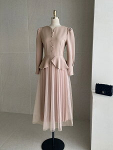 �y���������z�A�C�A���}���yI AM MARI�zCrete Color Scheme Pleated One Piece / �N���[�g�z�F�v���[�c�����s�[�X�y�����V���b�v�z