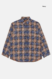 yzERnEXyRaucohousezMoss bleach ombre check shirt / Xu[`Iu`FbNVcyVbvz