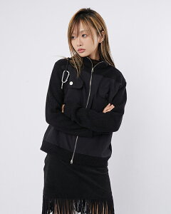 �y���������z���E�R�n�E�X�yRaucohouse�zChest pocket 2-way zip-up knit jacket / �`�F�X�g�|�P�b�g�c�[�E�F�C�W�b�v�A�b�v�j�b�g�W���P�b�g�y�����V���b�v�z