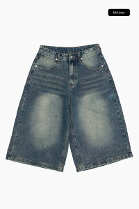 yzERnEXyRaucohousezOrvid denim bermuda pants / Ir[hfjo~[_pcyVbvz