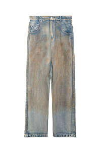 �y���������z�T���N�A���Y�ySANKUANZ�z25SS�� MUD-DYED DISTRESSED JEANS / �}�b�h���F�f�B�X�g���X�W�[���Y �j�����p�y�����V���b�v�z