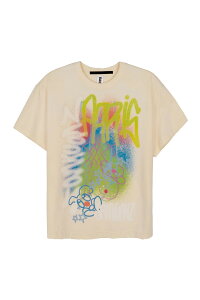 �y���������z�T���N�A���Y�ySANKUANZ�z25SS�� BUMPY GRAFFITI PRINT BLEACHED RELAXED T-SHIRT / �o���s�[�O���t�B�v�����g�u���[�`�����b�N�XT�V���c �j�����p�y�����V���b�v�z