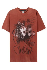 �y���������z�T���N�A���Y�ySANKUANZ�z25SS�� BUMPY UNISEX GRAFFITI PRINT BLEACHED OVERSIZED T-SHIRT / �o���s�[���j�Z�b�N�X�O���t�B�e�B�v�����g�u���[�`�I�[�o�[�T�C�YT�V���c �j�����p�y�����V���b�v�z