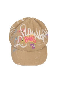�y���������z�T���N�A���Y�ySANKUANZ�z25SS�� BUMPY GRAFFITI PRINT BLEACHED BASEBALL CAP / �o���s�[�O���t�B�e�B�v�����g�u���[�`�x�[�X�{�[���L���b�v �j�����p�y�����V���b�v�z