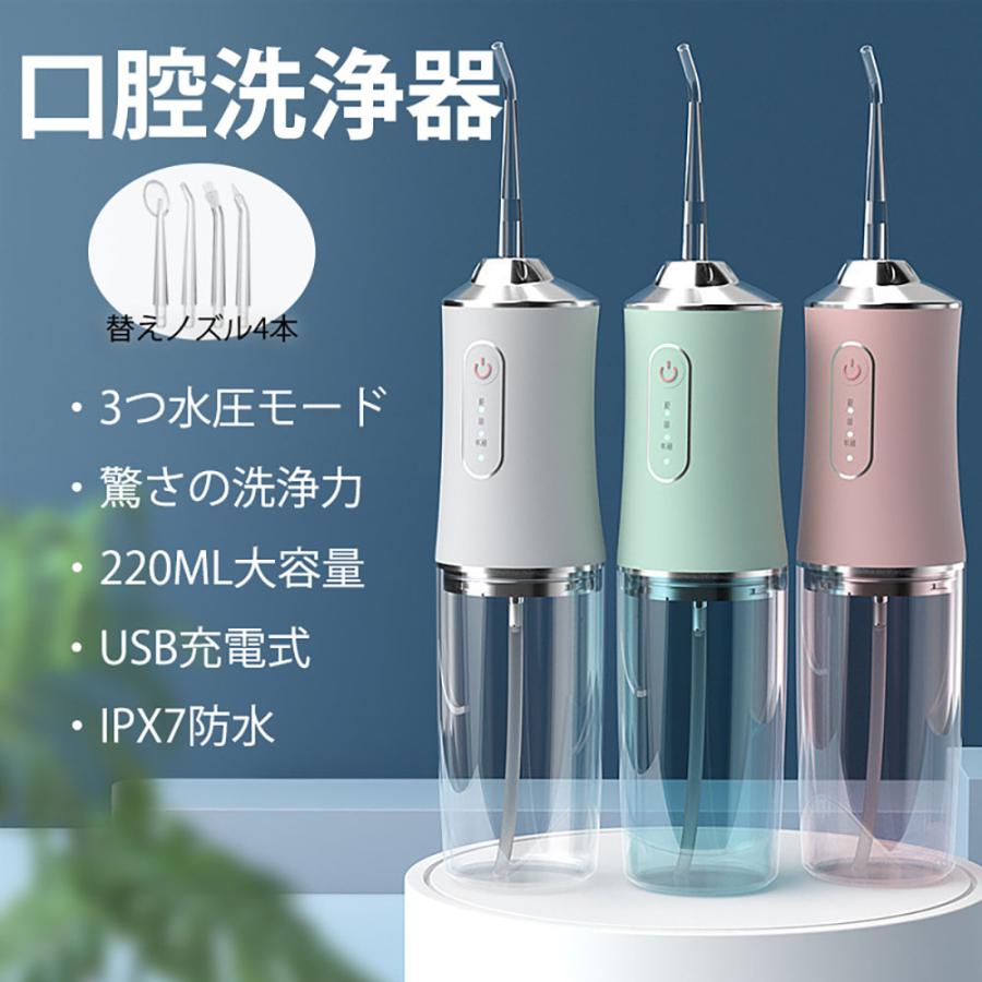 最新版ジェットウォッシャー 口腔洗浄器 口内洗浄機 USB充電式 家庭