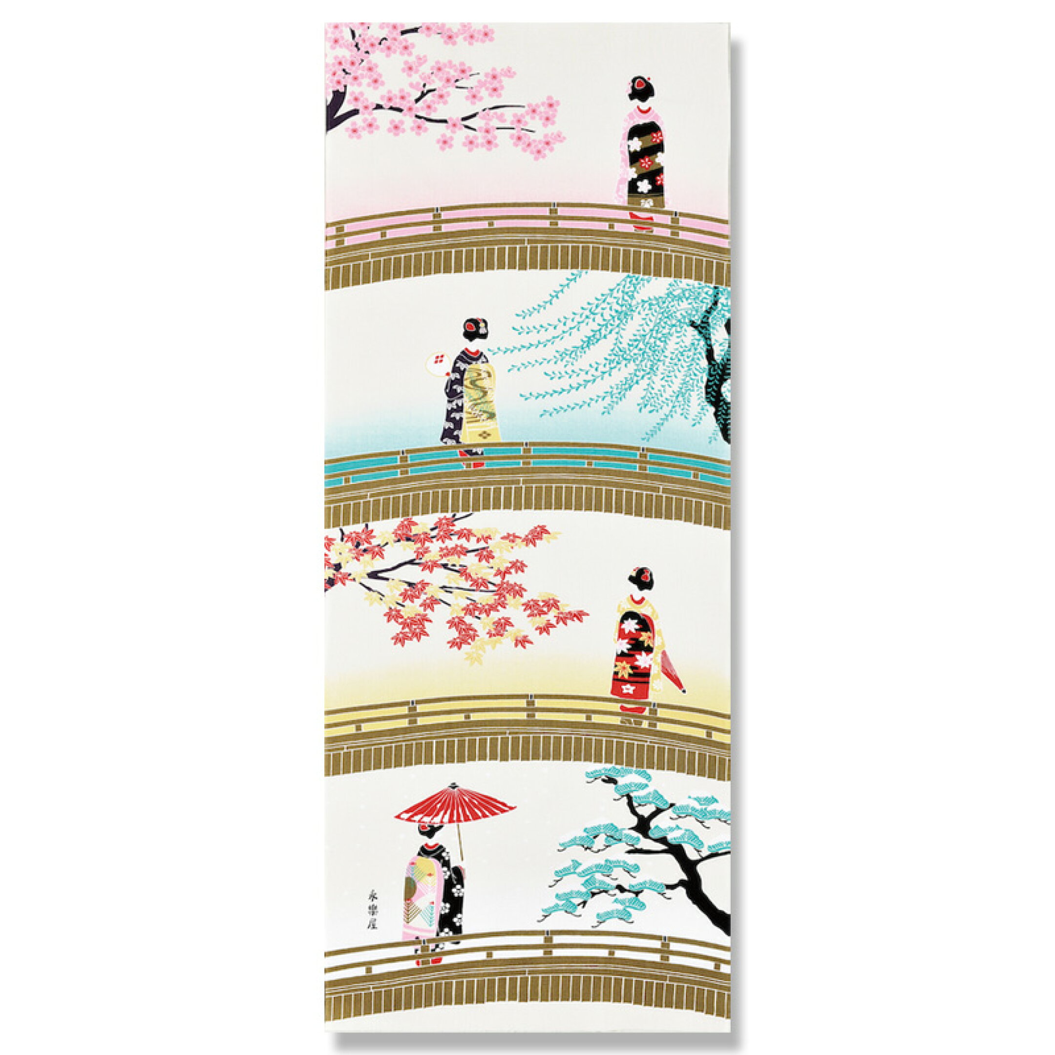 手ぬぐい「舞妓さんの四季」