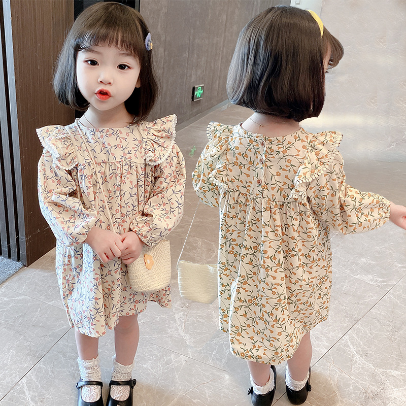 楽天市場】韓国風子供服 ベビー服 可愛い 花柄 長袖 ワンピース 長袖