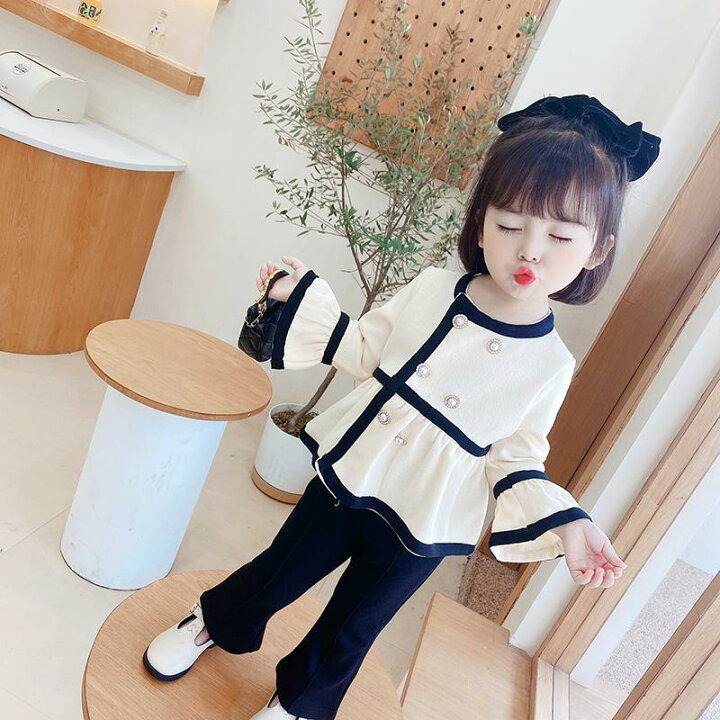楽天市場】子供服 キッズ 2点セット コート+パンツ セットアップ 韓国  