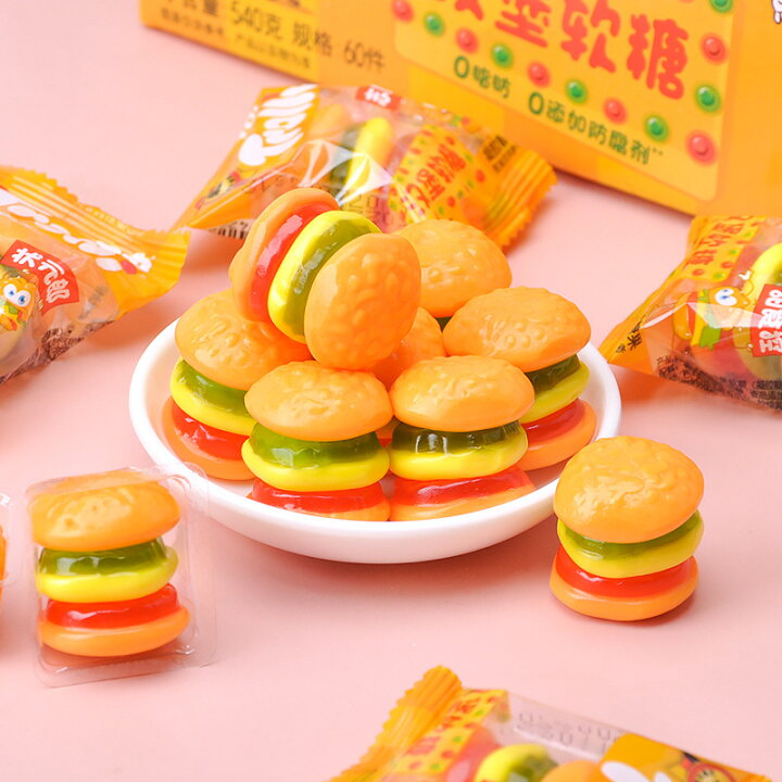 楽天市場 レビュー特典 Trolli トローリ 540g 60袋入り ハンバーガーグミ 人気菓子 お菓子 バーガーグミ 大人気 Youtube Insで話題 地球ゼリー お菓子 可愛い グミ 個包装 携帯便利 今snsで話題 子供 子ども 子供の日 贈り物 プレゼント 在庫あり 大量購入できます