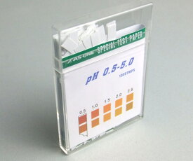 アズワン pH試験紙 pH0.5-5.0 スティックタイプ pH測定領域0.5〜5.0 (1-1267-03)(メール便)