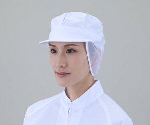 衛生帽子 八角トリタレ天メッシュ 1-5 男女兼用 (2-5859-01) (メール便)
