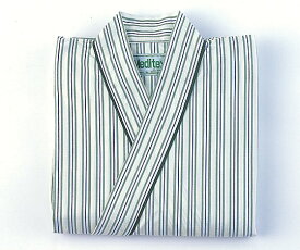 アズワン ホスピタルウェア ストライプ病衣 ワンピース L グリーン (0-8750-13)