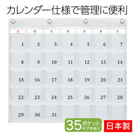 サキ ウォールポケット カレンダーポケット Mサイズ クリア W-416CL 日本製 壁掛け収納 サプリ 薬 透明