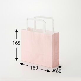 HEIKO 紙袋 H25チャームバッグ 18-2平手 白筋無地 ピンク 50枚入 003273214 ヘイコー シモジマ