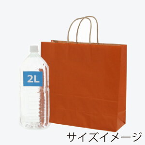 HEIKO 紙袋 25チャームバッグ 3才 未晒 オレンジC 50枚入 003251212 シモジマ