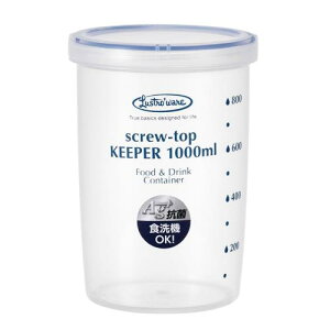 岩崎工業 ラストロウェア スクリュートップ キーパー 深型 1000ml パック ケース 保存容器 密閉容器 キャニスター プロテイン 麦茶 出汁 コーヒー豆 片栗粉 砂糖 洗剤 小麦粉 プラスチック 食