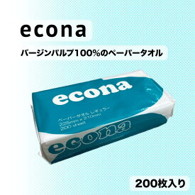 【法人様限定】 ペーパータオル エコナ 200枚入 35パック 中判 レギュラー 大容量 業務用 まとめ買い 箱買い ケース 掃除 清掃 調理 飲食 お手拭き econa