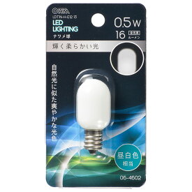 オーム電機 LEDナツメ球装飾用 T20/E12/0.5W/16lm/昼白色 LDT1N-H-E12 13 06-4602