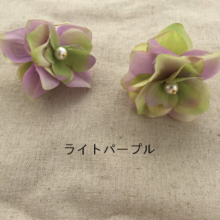 楽天市場】シルク フラワー コットン パール ピアス イヤリング 