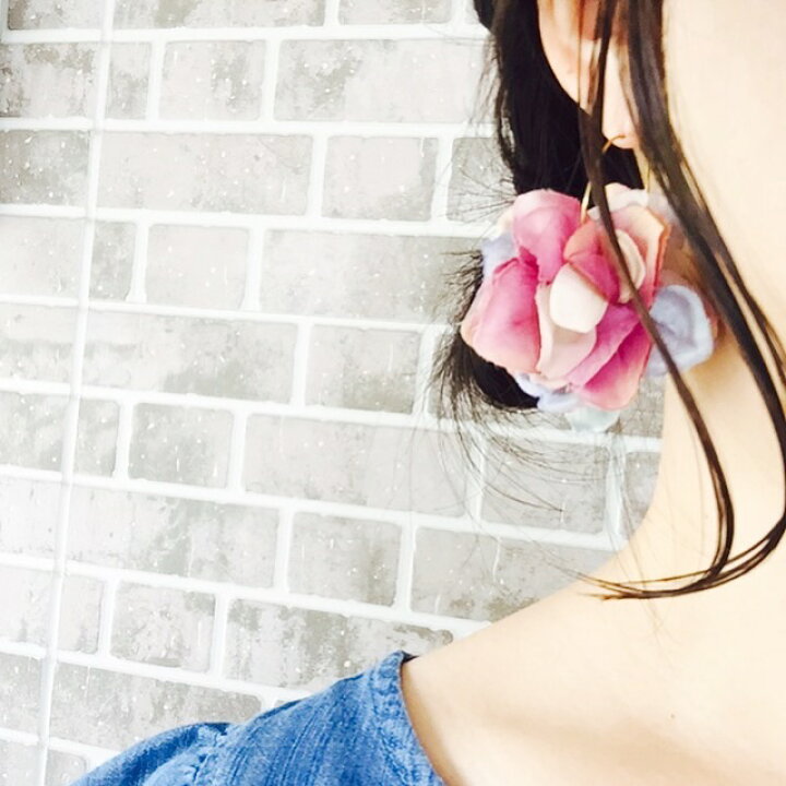 楽天市場 シルク フラワー ピアス イヤリング レディース 女性用 ハンドメイド 造花 フープ アクセサリー 可愛い お洒落 花 ギフト 母の日 アクセサリーshop Eito
