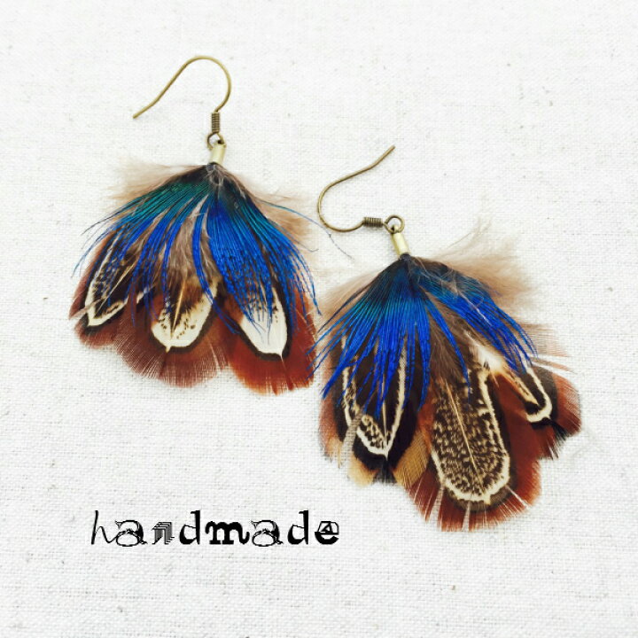 楽天市場 送料無料 フェザー 羽根 ピアス イヤリング レディース 女性用 ハンドメイド アクセサリー 可愛い お洒落 ギフト プレゼント ネイティブ 羽 ボヘミアン ベリーダンス 秋 アクセサリーshop Eito