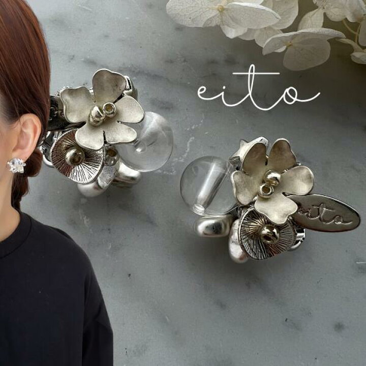 楽天市場】金属アレルギー対応 シルバーカラー クリア メタル お花  