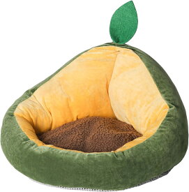 猫 ベッド 冬 洗える ふわふわ 猫用ベッド 冬用 クッション ペットベッド アボカド型