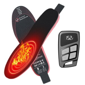 電熱インソール ワイヤレス USB 充電式 インソール 中敷き 電熱 ヒーター 前部分発熱式 3段温度調整 5-14時間連続保温 3500mAhx2 大容量バッテリー内蔵 リモコン操作 自由にカットサイズ 男女兼