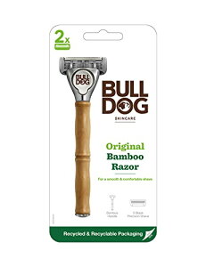 ブルドッグ Bulldog 5枚刃 オリジナル バンブーホルダー 替刃2コ付 髭剃り カミソリ メンズ