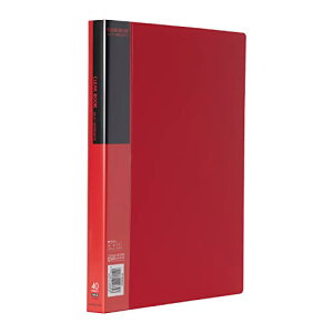 コクヨ ファイル クリアファイル ベーシック A4 40ポケット 赤 ラ-B40R