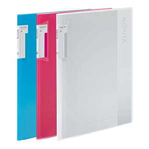 コクヨ ファイル クリヤーブック ノビータ A4 20枚 ライトブルー・ピンク・透明 3冊パック 99Kラ-NV20ツメX3 3冊パック(ライト