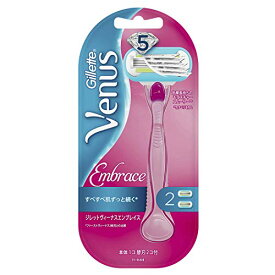 VENUS(ヴィーナス) ジレットエンブレイス5ピンク 女性用 カミソリ 本体 替刃2個付
