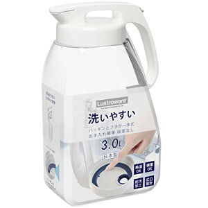 岩崎工業 冷水筒 3.0L シームレスピッチャー K-1287 W 熱湯可 日本製 ホワイト