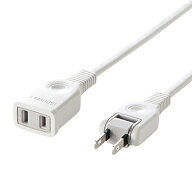 サンワサプライ 電源延長コード 2m トラッキング火災予防絶縁キャップ付きスイングプラグ TAP-EX2102 ホ…