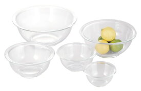 iwaki(イワキ) AGCテクノグラス 耐熱ガラス ボウル 丸型 5点セット 電子レンジ/オーブン/食洗器対応 食材を混ぜやすい広口デザイン