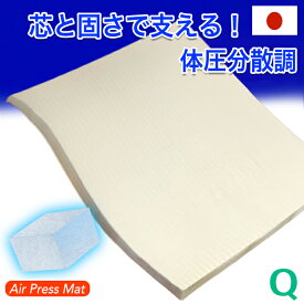 マットレス クイーン 日本製 160×200cm エアープレス 硬め 固め MA 高反発 マット オーバーレイ ベッドとベッドの合体 敷布団の合せ 隙間 すき間対策 凹凸対策 すき間パッド すきま埋め ストレスフリー 厚さ 約3cm AIR PRESS 国産 【固め】【硬め】【薄め】