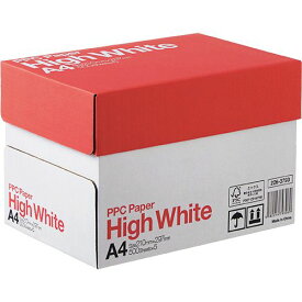 【送料無料】【個人宅届け不可】【法人（会社・企業）様限定】PPC PAPER High White A4 1箱(2500枚:500枚×5冊)