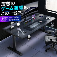 ゲーミングデスク 幅120cm 奥行75cm 二段天板 モニターアーム対応 PCデスク カーボン調 大型マウスパッド…