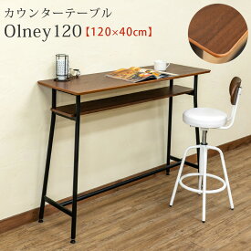 【5％クーポン】 カウンターテーブル Olney120 長方形120×40×高さ87.5 ダイニングテーブル 長方形 1～2人用 木製 北欧 シンプル 和風モダン 楽天 送料無料 【1年保証+次回割引クーポン付】