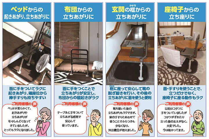 楽天市場】【マラソン限定P2倍】折りたたみ可能な両面手すり 