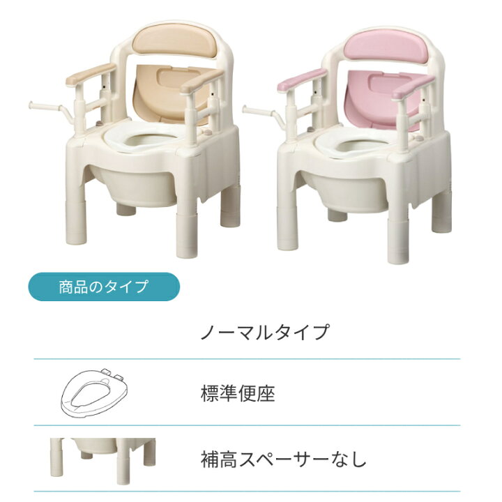 楽天市場】ポータブルトイレ 日本製 安寿 FX-CP “ちびくまくん” 補高 