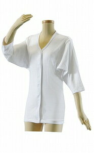 婦人用肌着 テイコブワンタッチ肌着7分袖 女性用3Lサイズ(綿100% マジックテープ 介護衣類)UN04W 介護用品【532P16Jul16】