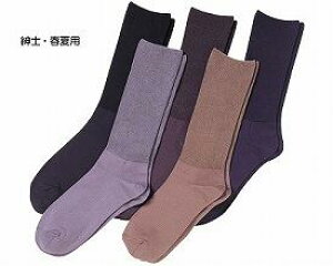 介護用品 靴下 楽らくソックス 紳士用 春夏 (綿混) 5950 神戸生絲 介護用品