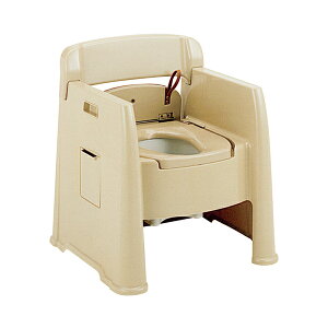 安寿 ポータブルトイレ 背付ポータブルトイレ楽立AD 533-155 アロン化成 介護 日本製 簡易トイレ 介護用品