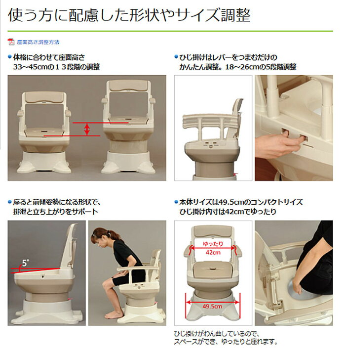 楽天市場】パナソニック 樹脂製ポータブルトイレ 座楽アウーネ 脱臭 