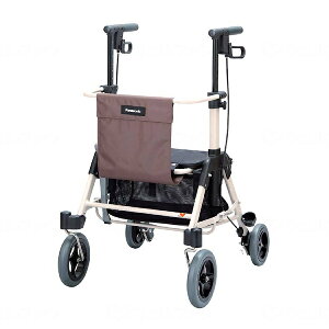 シルバーカー コンパクト おしゃれ 座れる くらしサポート歩行車スムーディ 買物用 カウサポ PN-L70101 パナソニック エイジフリー (歩行車 ショッピングカート カゴ載せ 折りたたみ) 介護用品