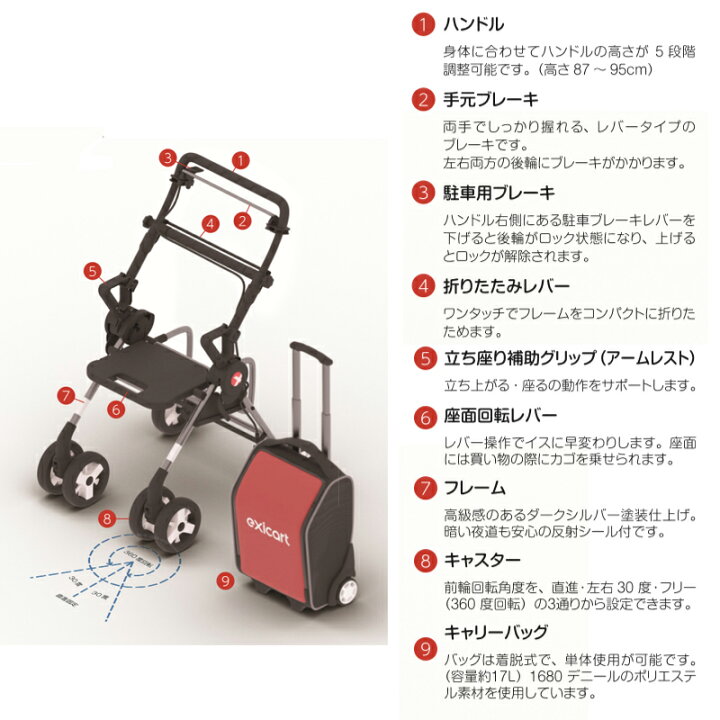 楽天市場】【スーパーSALE P2倍】シルバーカー シニア おしゃれ 散歩 