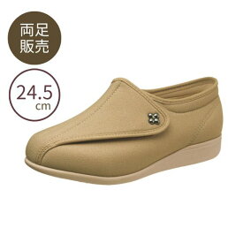【訳アリ品につき特価】介護シューズ 外履き レディース 快歩主義 オークストレッチ 24.5cm アサヒシューズ おしゃれ L011 両足販売 外反母趾 (代引き不可)